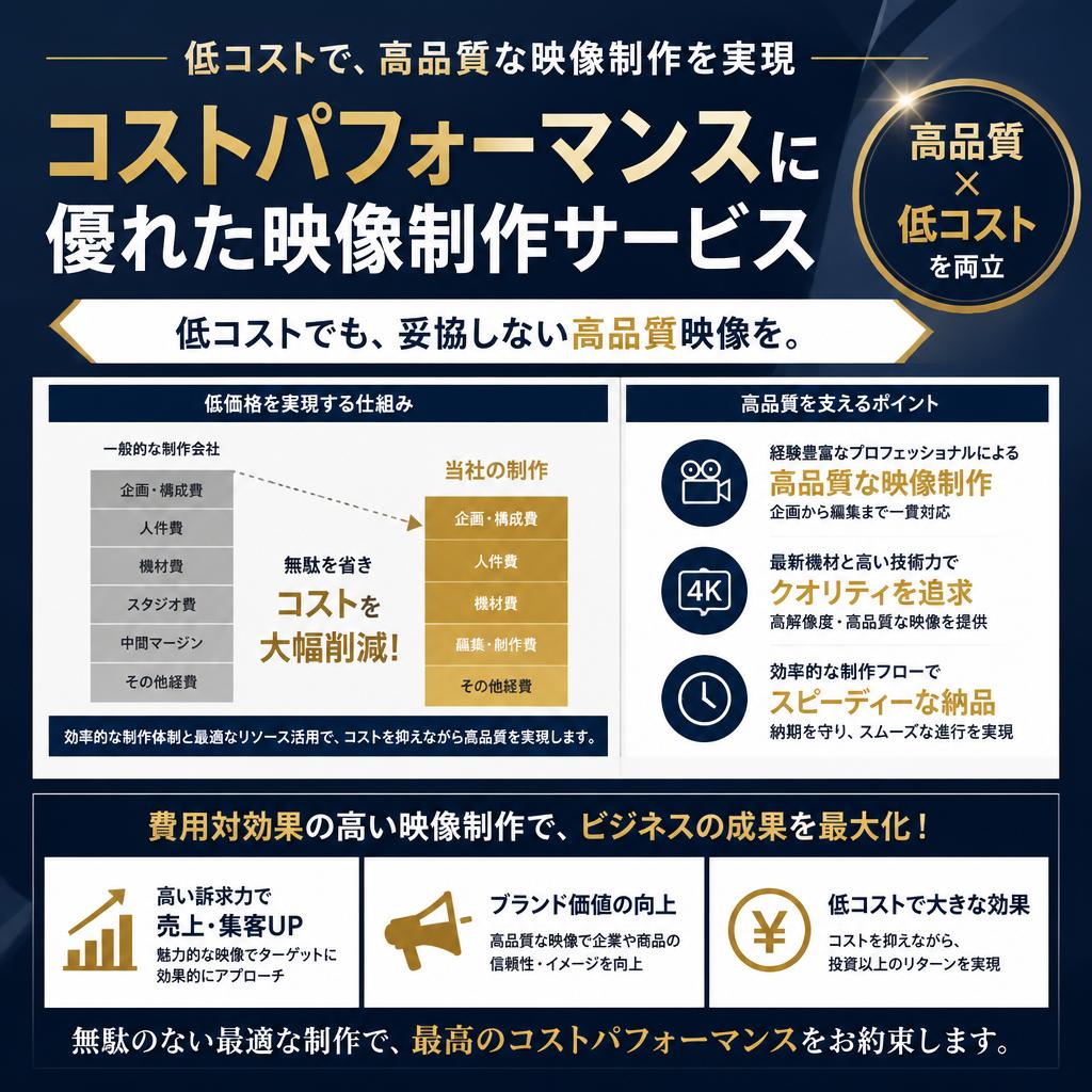 低コストで実現する映像制作